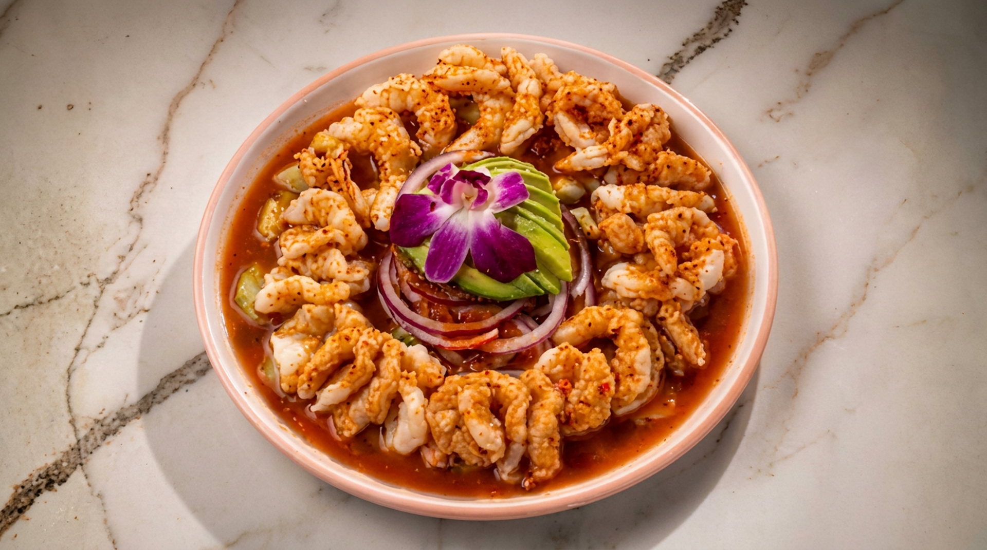 Seafood and Mexican plates